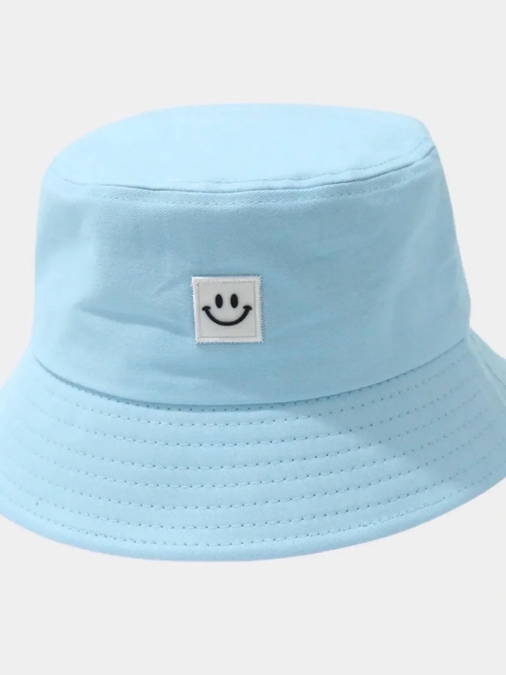 Light Blue Smiley Bucket Hat - Unbranded